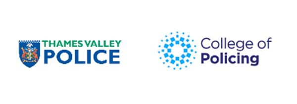 Two logos - one of 'Thames Valley Police' and the other 'College of Policing'