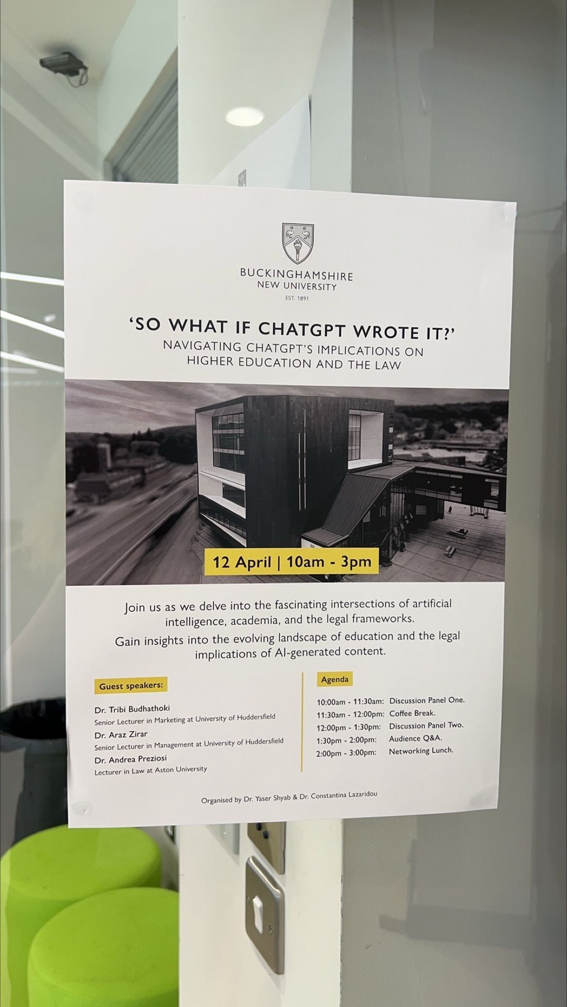 So what if ChatGPT wrote it? Business and Law School event